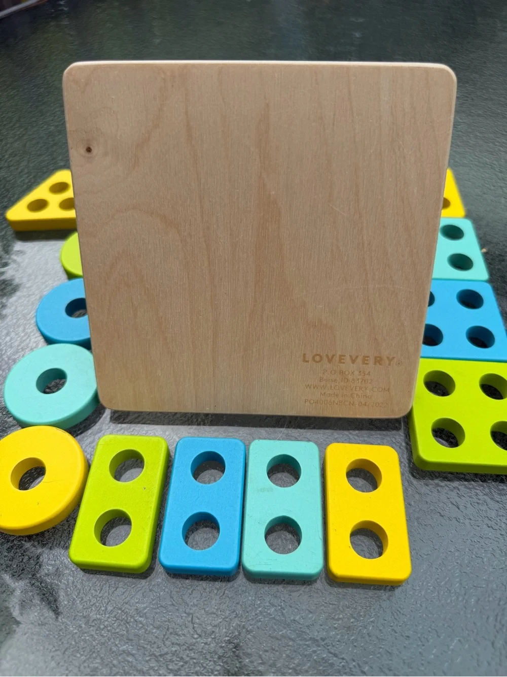Lovevery Wooden Shape Stacker | Complete